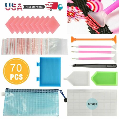 70pcs 5d Diamond Painting Tool Accessories Kit Pen Cross Stitch Embroidery Diy