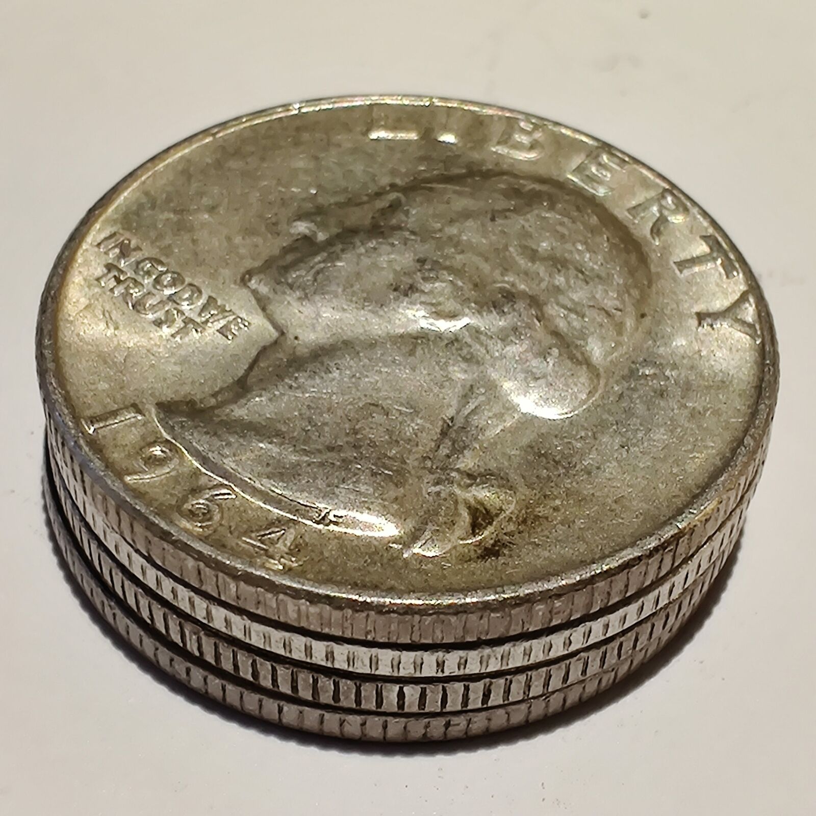 [lot Of 4] Washington Quarter 1932-1964 90% Silver