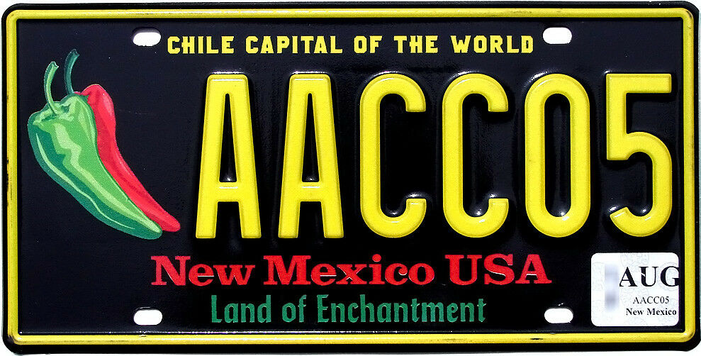 New Mexico Chile Pepper License Plate Chili Capital Nm Car Tag (random Plate#)