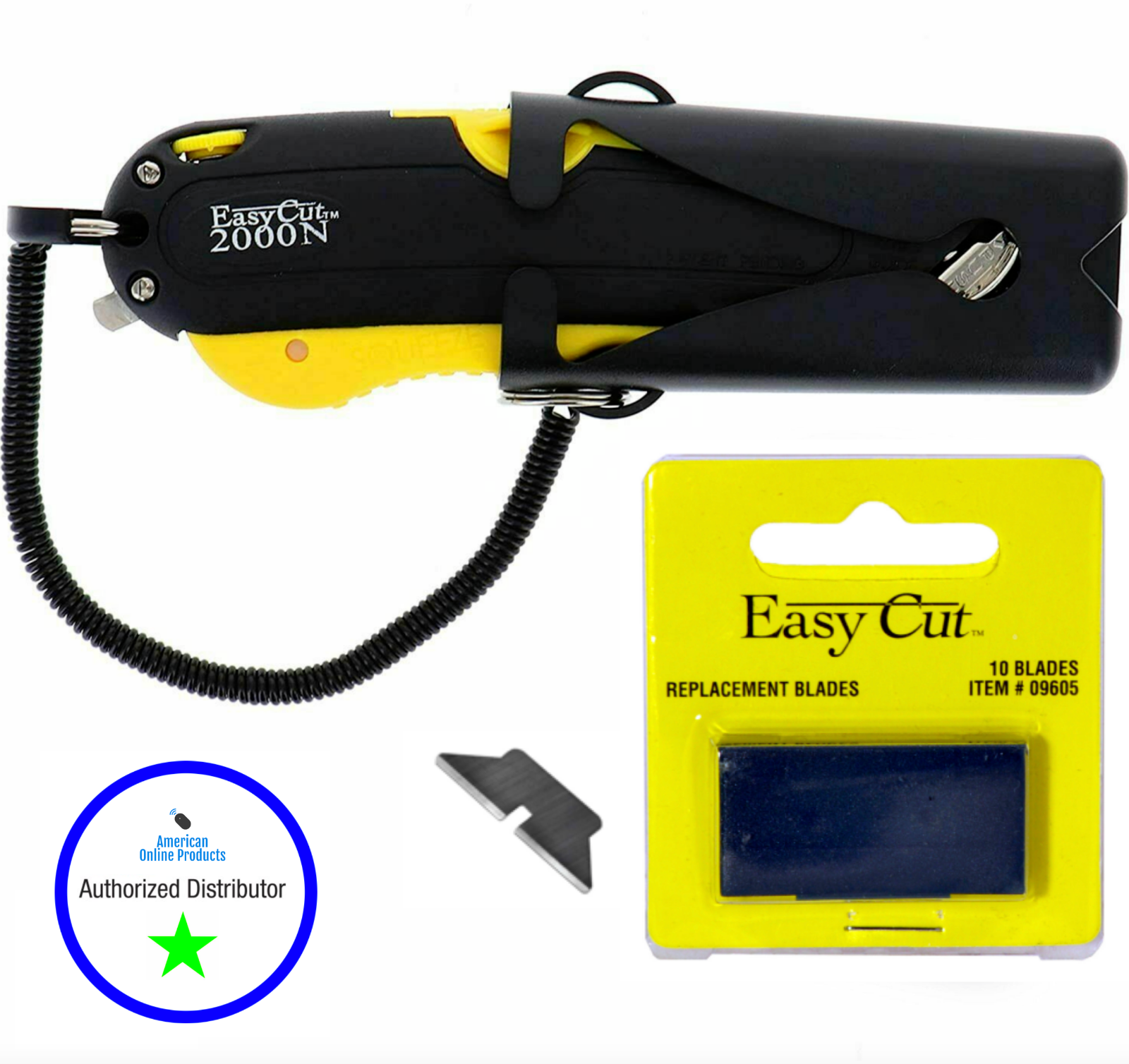 Easy Cut 2000 Safety Box Cutter Knife Easycut & Pk Of 10 Blades Best Ebay Deal