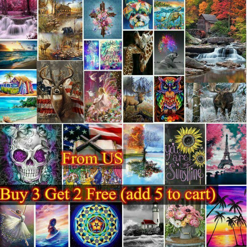 5d Diamond Painting Full Drill Embroidery Cross Craft Stitch Art Kits Home Decor